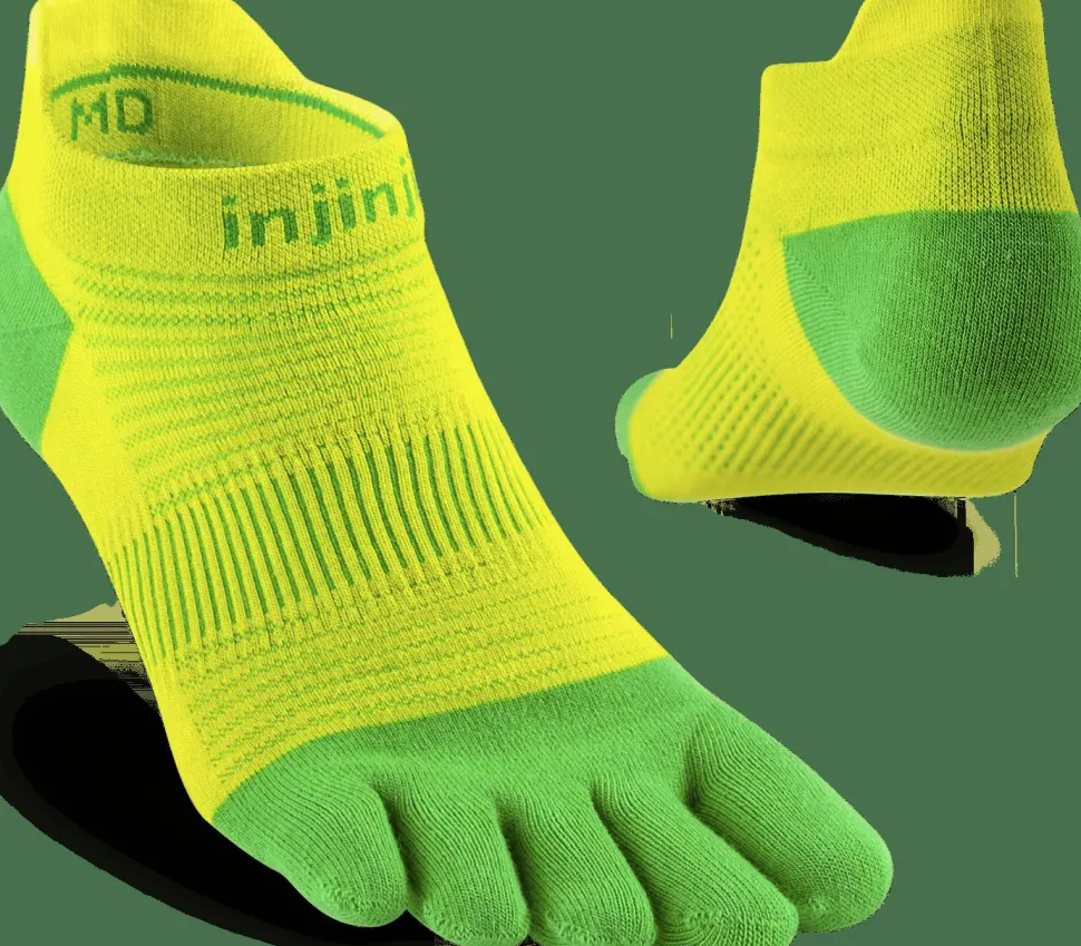 Injinji Men's Run Lightweight No-Show Clover