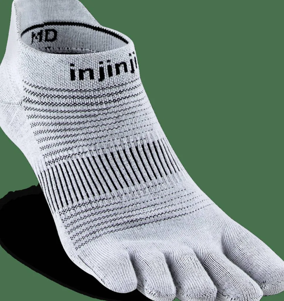 Injinji Men's Run Lightweight No-Show Grey