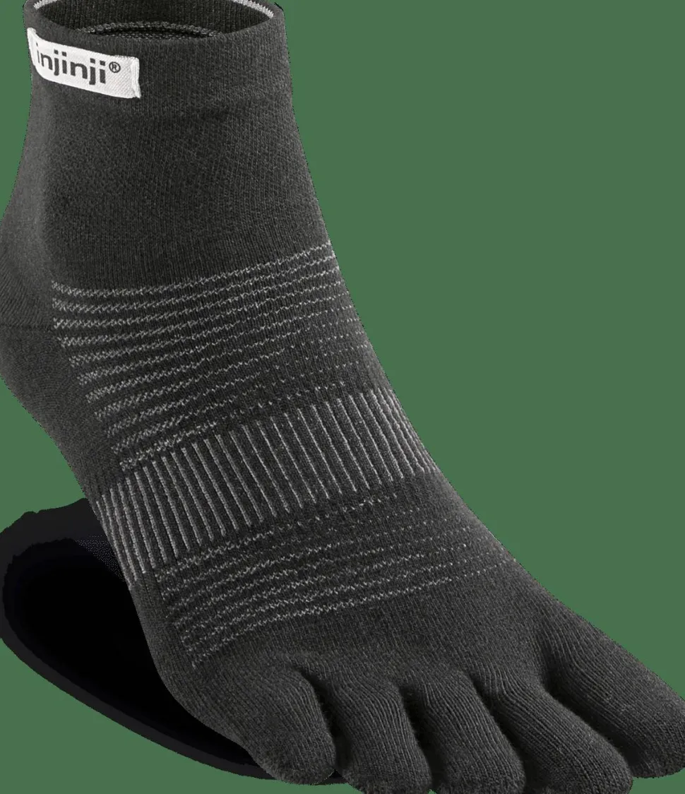 Injinji Men's Run Original Weight Mini-Crew Black