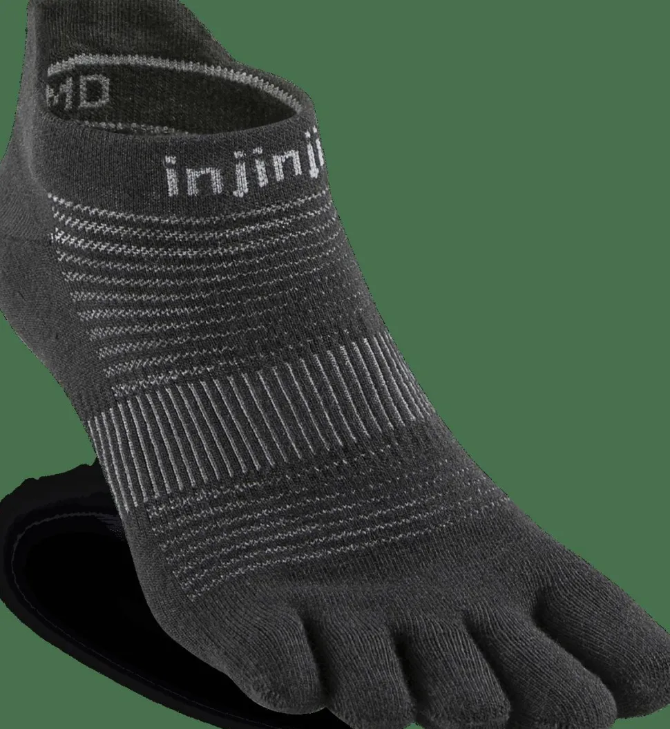 Injinji Men's Run Original Weight No-Show Black