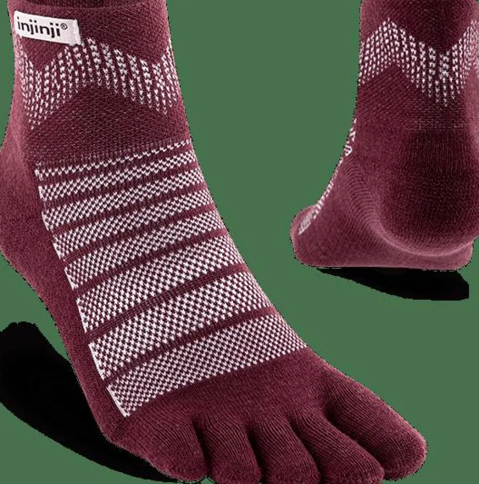Injinji Outdoor Midweight Mini-Crew Wool Garnet