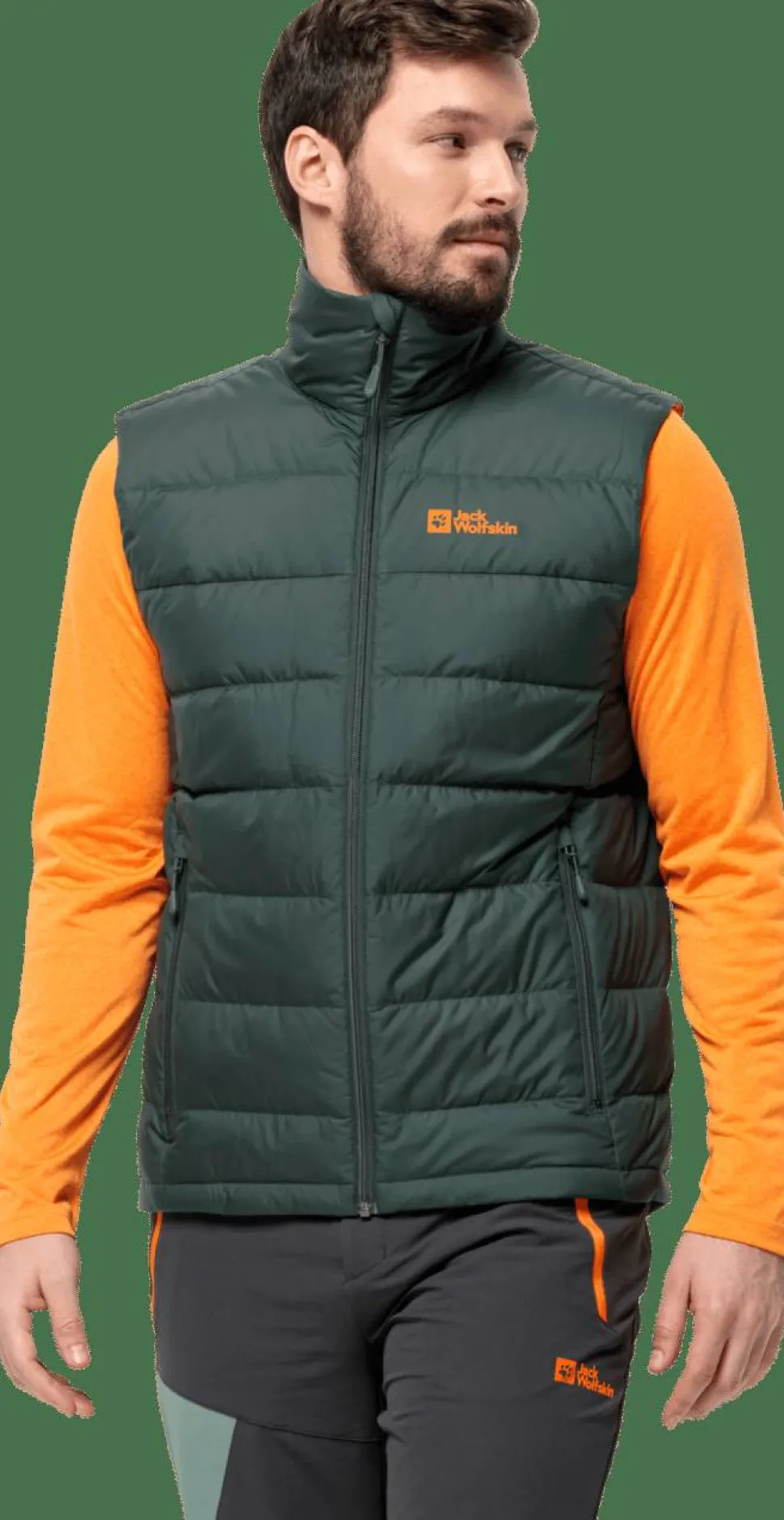 Jack Wolfskin Men's Ather Down Vest Black Olive