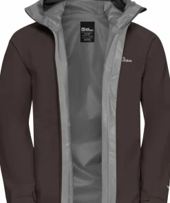 Jack Wolfskin Men's Highest Peak 3-Layer Jacket Peat