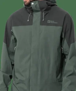 Jack Wolfskin Men's Kammweg 2-Layer Jacket Hedge Green