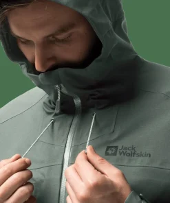 Jack Wolfskin Men's Kammweg 3-Layer Jacket Hedge Green