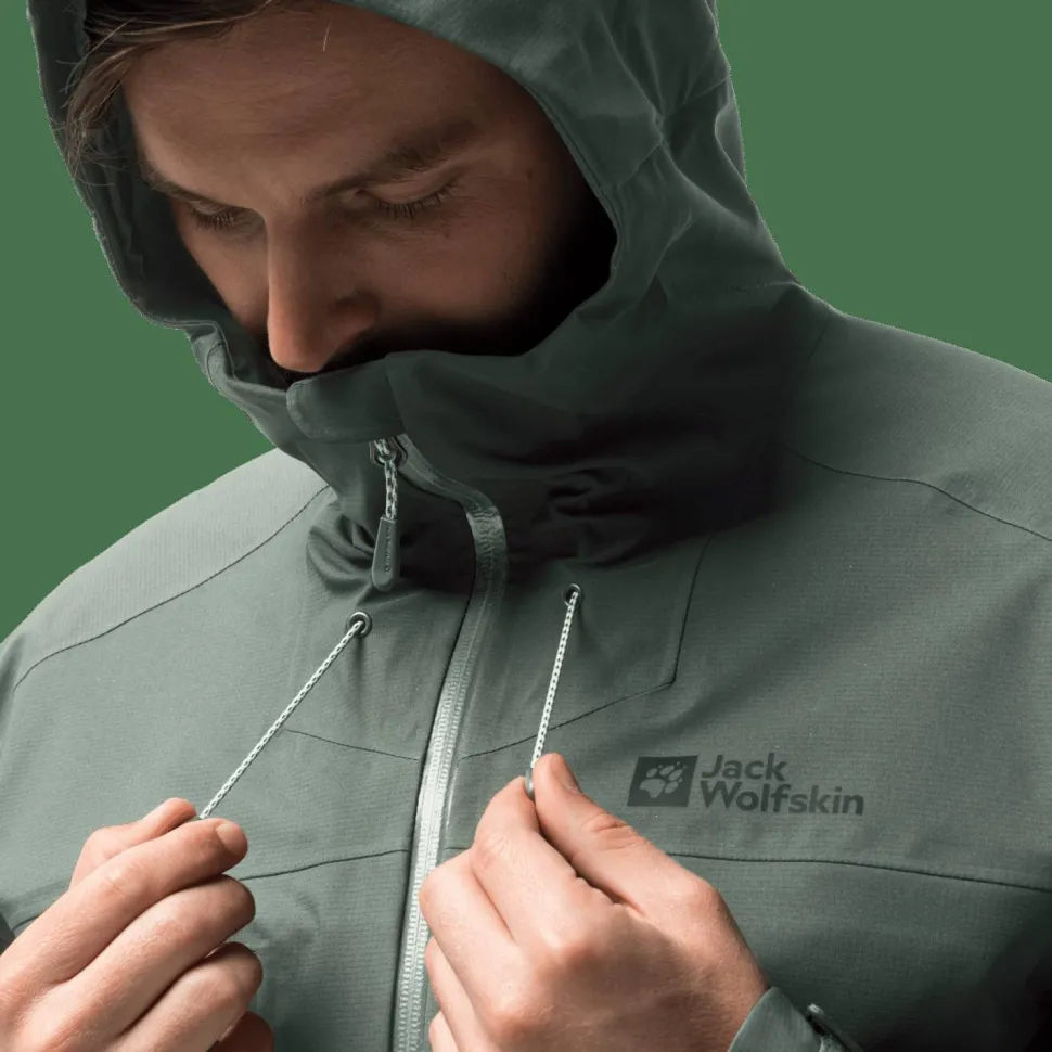 Jack Wolfskin Men's Kammweg 3-Layer Jacket Hedge Green