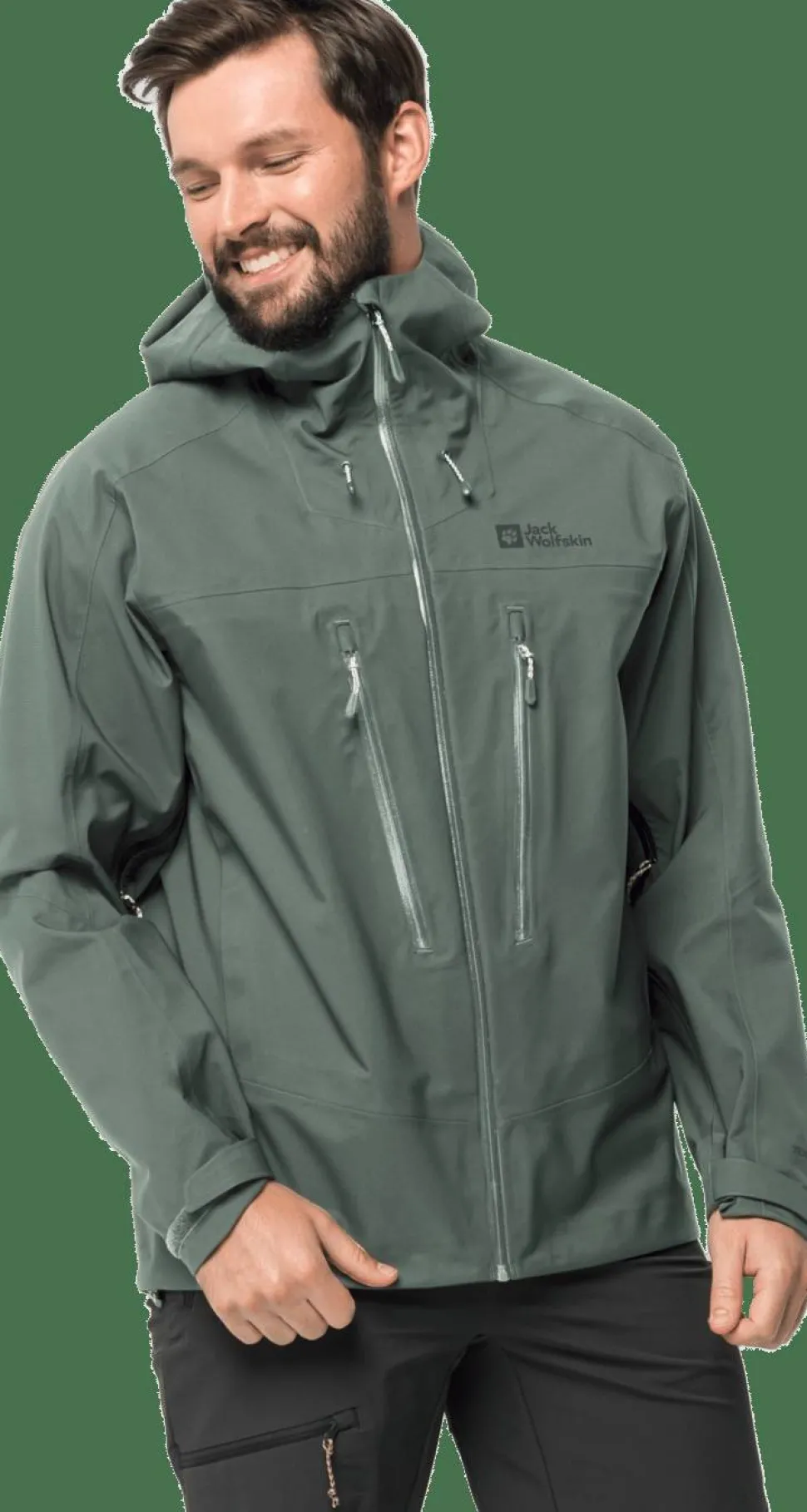 Jack Wolfskin Men's Kammweg 3-Layer Jacket Hedge Green