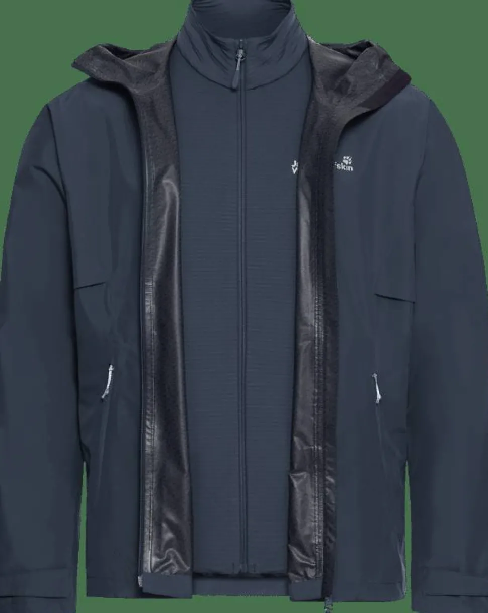 Jack Wolfskin Men's Litestride 3in1Jacket Midnight Sky