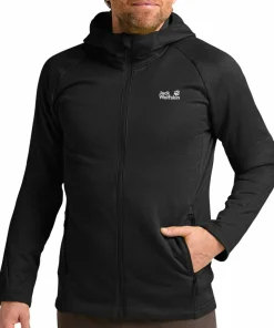 Jack Wolfskin Men's Peak District Hooded Full Zip Black