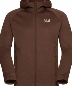 Jack Wolfskin Men's Peak District Hooded Full Zip Hot Choc