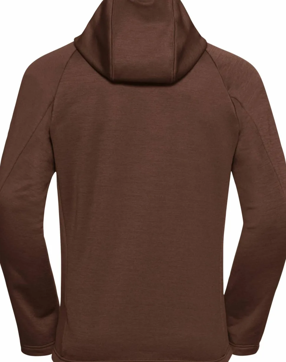 Jack Wolfskin Men's Peak District Hooded Full Zip Hot Choc
