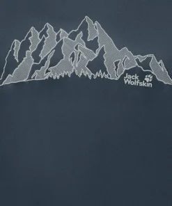 Jack Wolfskin Men's Peak Graphic T New Mountain Midnight Sky