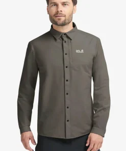 Jack Wolfskin Men's Prelight Suncool Ls Shirt Flint