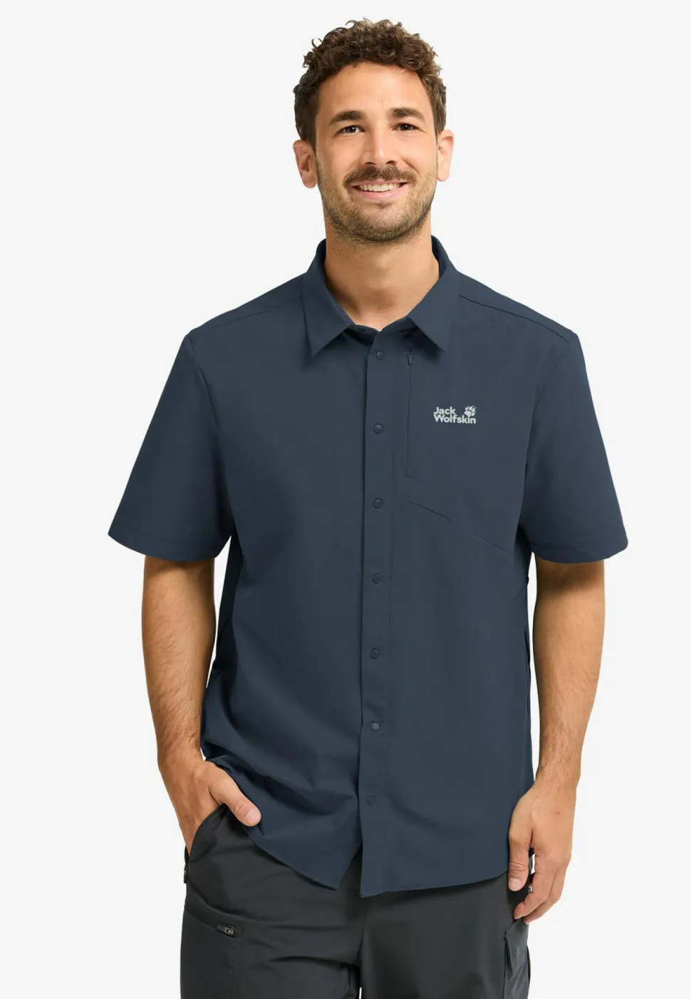 Jack Wolfskin Men's Prelight Suncool Shirt Midnight Sky