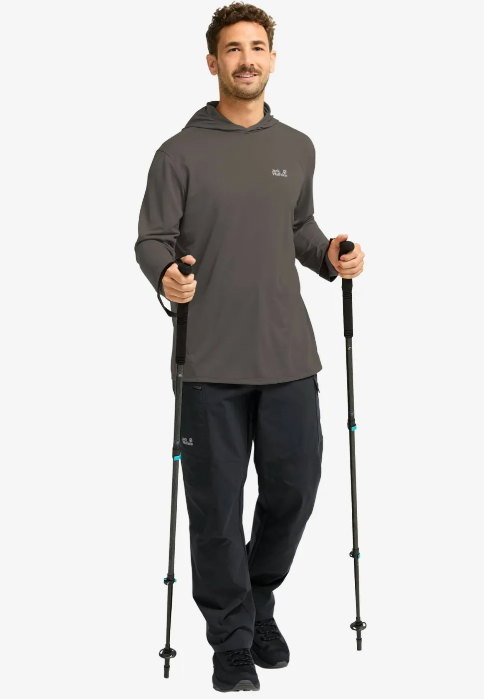 Jack Wolfskin Men's Prelight Suncool Hoody Flint
