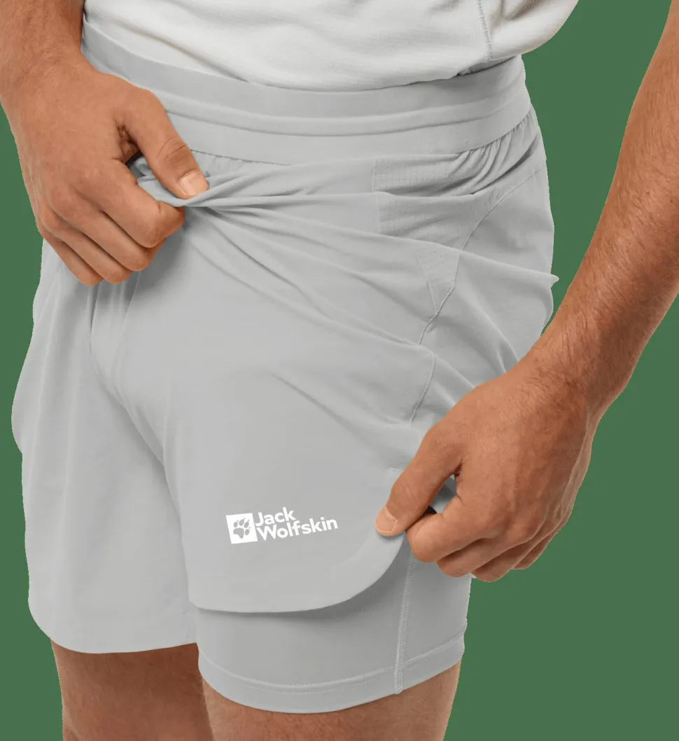 Jack Wolfskin Men's Prelight 2in1 Shorts Cool Grey