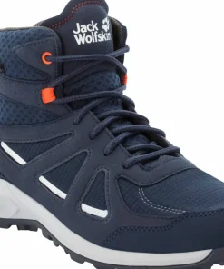 Jack Wolfskin Men's Woodland 2 Texapore Mid Dark Blue / Red