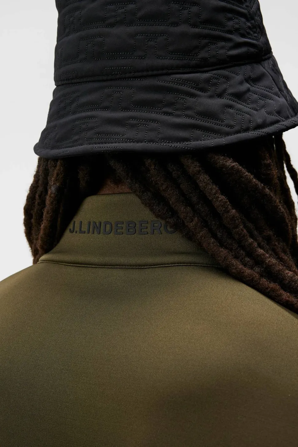 J.Lindeberg Men's Aerial 1/4 Zip Midlayer Forest Green