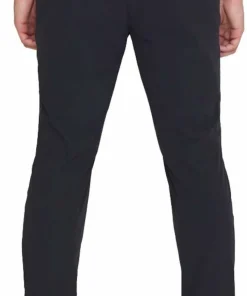 Knowledge Cotton Apparel Men's Tim Tapered Elastic Waist String Pants Black Jet