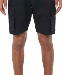Knowledge Cotton Apparel Men's Cargo Stretched Twill Shorts Black Jet