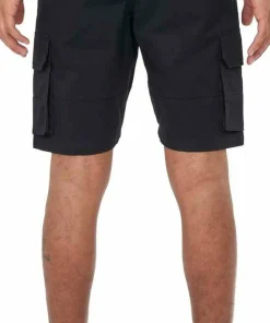 Knowledge Cotton Apparel Men's Cargo Stretched Twill Shorts Black Jet