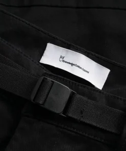 Knowledge Cotton Apparel Men's Cargo Stretched Twill Shorts Black Jet