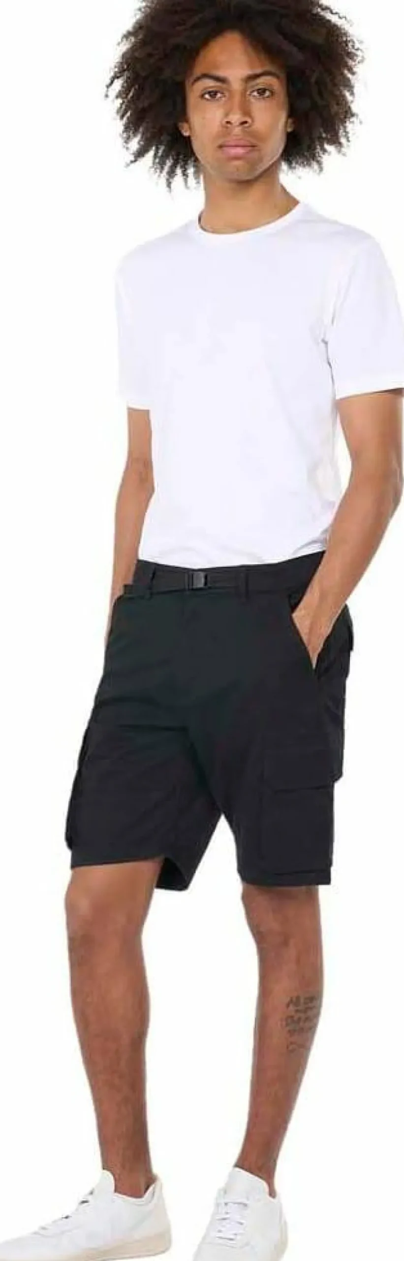 Knowledge Cotton Apparel Men's Cargo Stretched Twill Shorts Black Jet