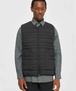 Knowledge Cotton Apparel Men's Go Anywear™ Quilted Padded Zip Vest Black Jet