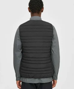Knowledge Cotton Apparel Men's Go Anywear™ Quilted Padded Zip Vest Black Jet