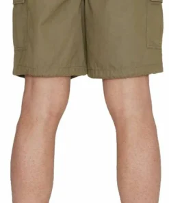 Knowledge Cotton Apparel Men's Fig Loose Cargo Poplin Shorts Burned Olive