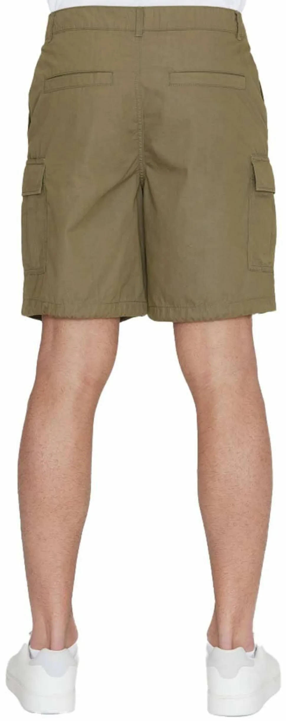 Knowledge Cotton Apparel Men's Fig Loose Cargo Poplin Shorts Burned Olive