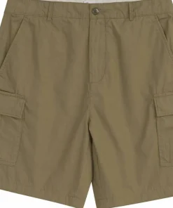Knowledge Cotton Apparel Men's Fig Loose Cargo Poplin Shorts Burned Olive