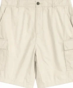 Knowledge Cotton Apparel Men's Fig Loose Cargo Poplin Shorts Light Feather Gray