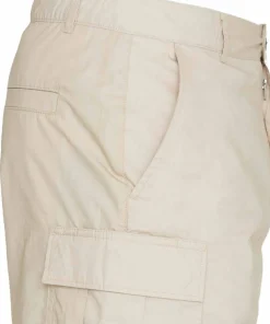 Knowledge Cotton Apparel Men's Fig Loose Cargo Poplin Shorts Light Feather Gray
