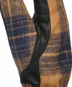 Kombi Men's Lumberjack Wool Blend Gloves Brown Tartan