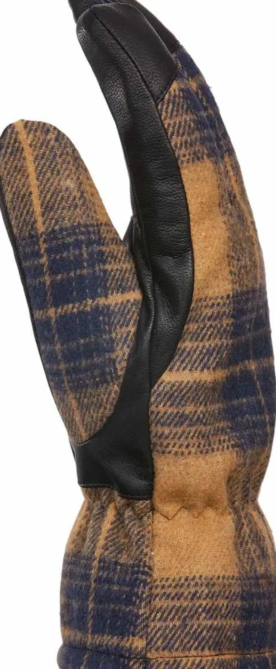 Kombi Men's Lumberjack Wool Blend Gloves Brown Tartan