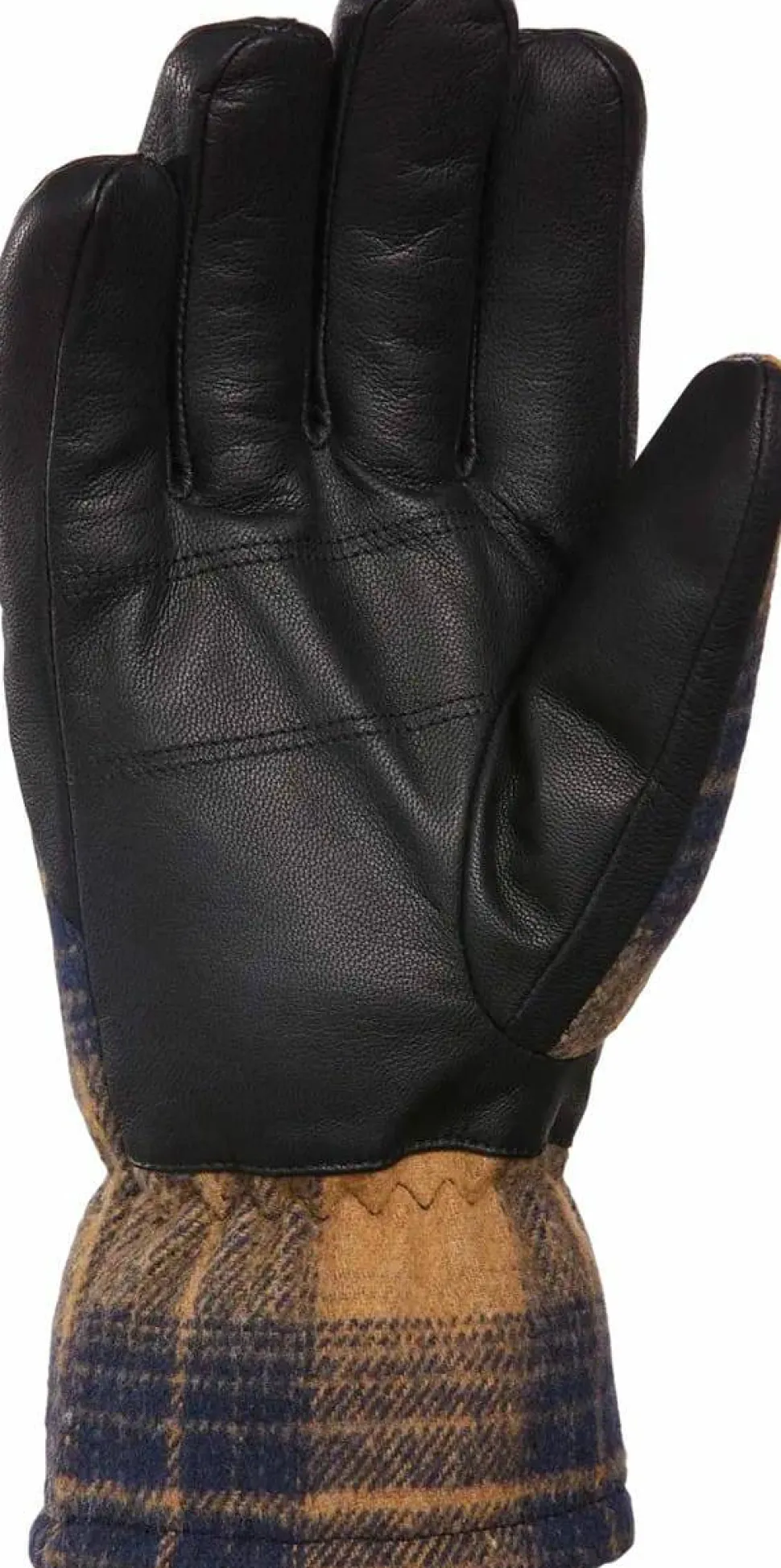Kombi Men's Lumberjack Wool Blend Gloves Brown Tartan