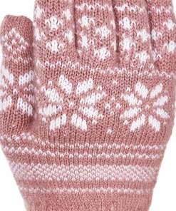 Kombi Unisex Nordic Jacquard Gloves Nostalgia Rose