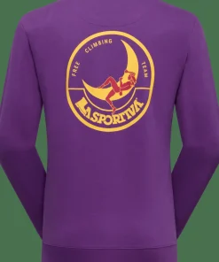 La Sportiva Men's Climbing On The Moon Sweatshirt Viola/Giallo