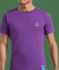 La Sportiva Men's Climbing On The Moon T-Shirt Viola/Giallo