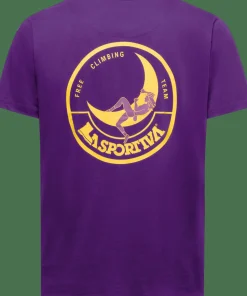 La Sportiva Men's Climbing On The Moon T-Shirt Viola/Giallo