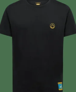 La Sportiva Men's Climbing On The Moon T-Shirt Nero/Giallo