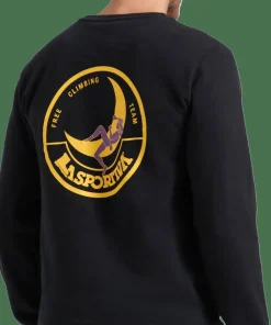 La Sportiva Men's Climbing On The Moon Sweatshirt Nero/Giallo