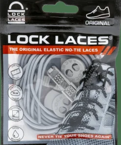 Lock Laces No Tie Shoelaces Solid Grey