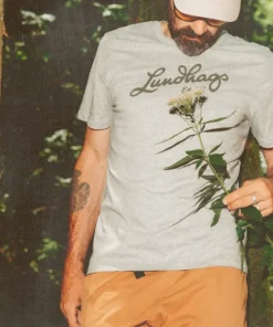 Lundhags Men's Järpen Logo T-Shirt Light Grey Melange