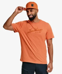 Lundhags Men's Järpen Logo T-Shirt Cayenne