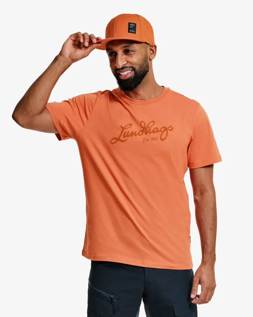 Lundhags Men's Järpen Logo T-Shirt Cayenne