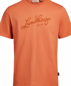 Lundhags Men's Järpen Logo T-Shirt Cayenne
