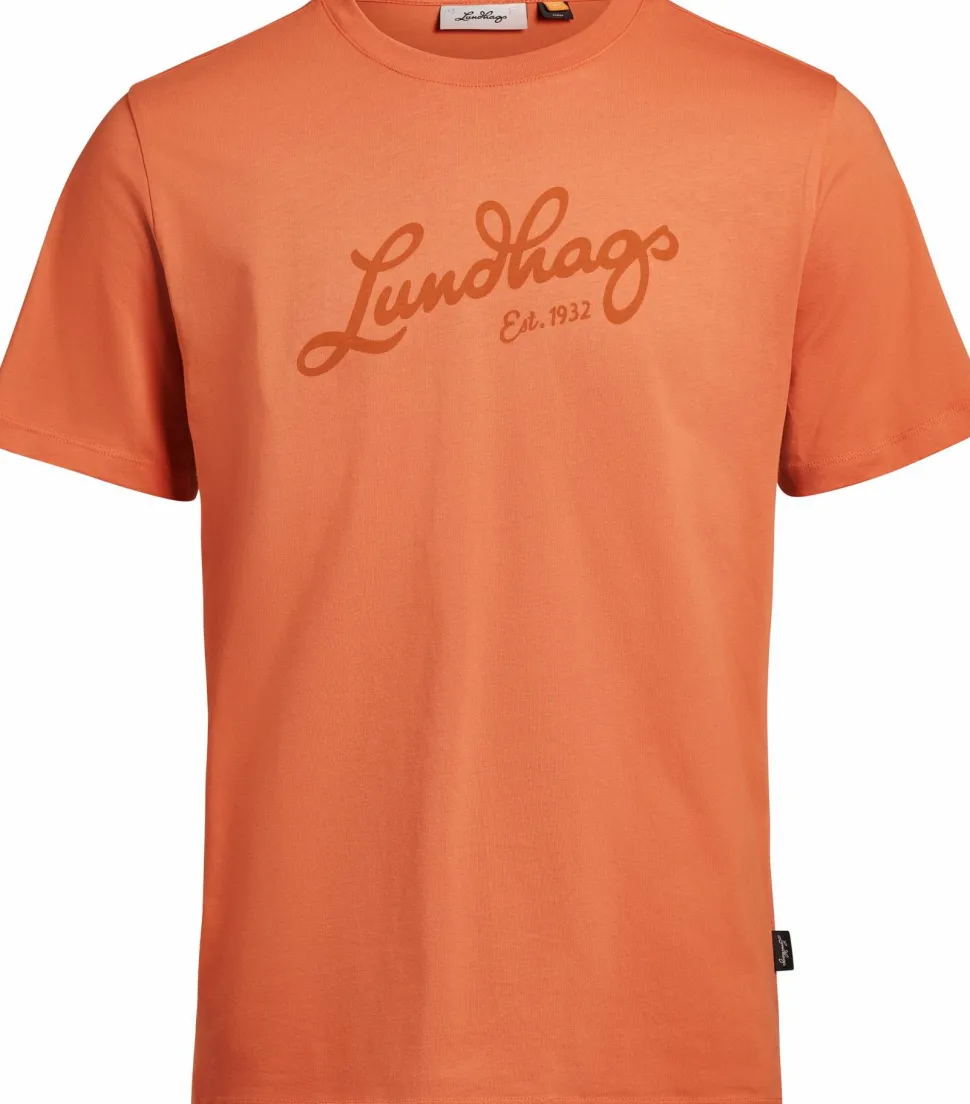 Lundhags Men's Järpen Logo T-Shirt Cayenne