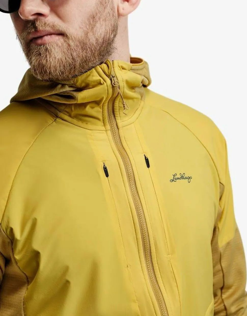 Lundhags Men's Padje Windbreaker Hoodie Straw/bamboo